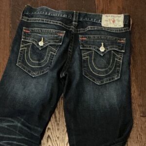 True Religion Men's Dark Blue Bootcut Jeans